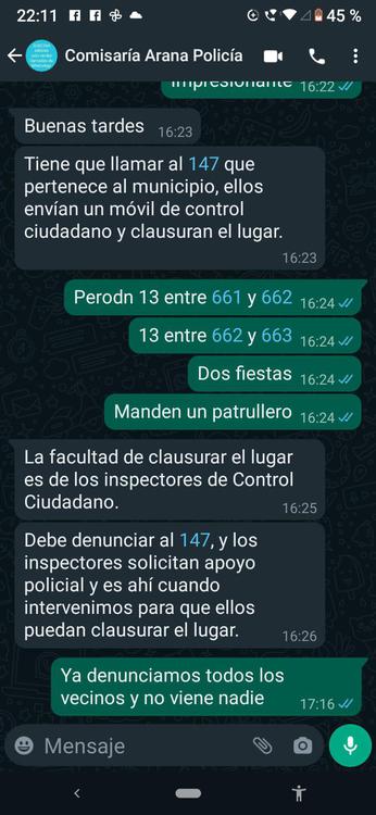 denuncia a la policia