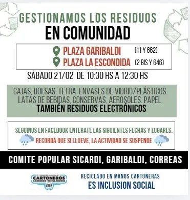 Residuos secoes este sábado 21