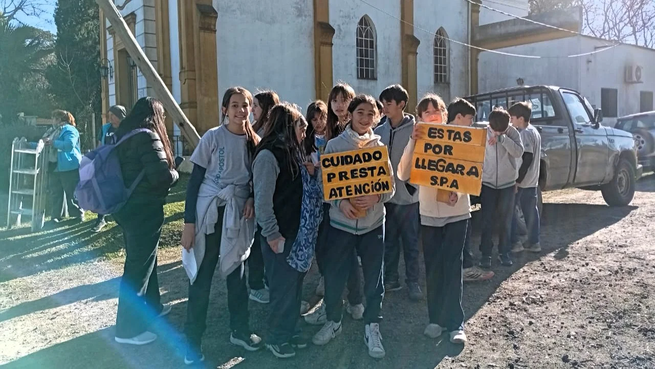 Colocaron la cartelería del Corredor Seguro en Villa Garibaldi