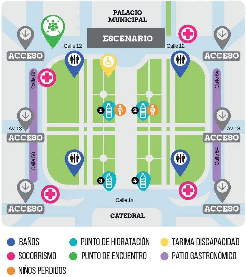 Plano de ubicación con las principales referencias