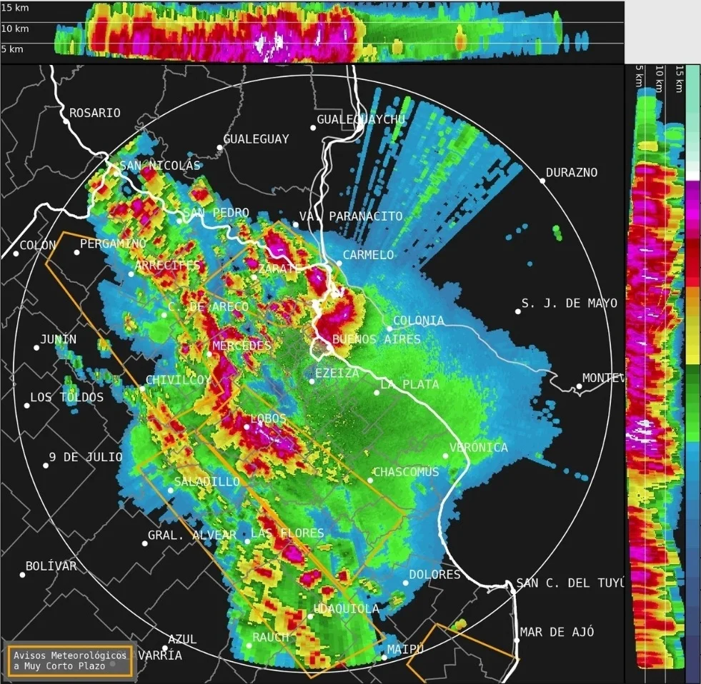 Radar tormentas en La Plata