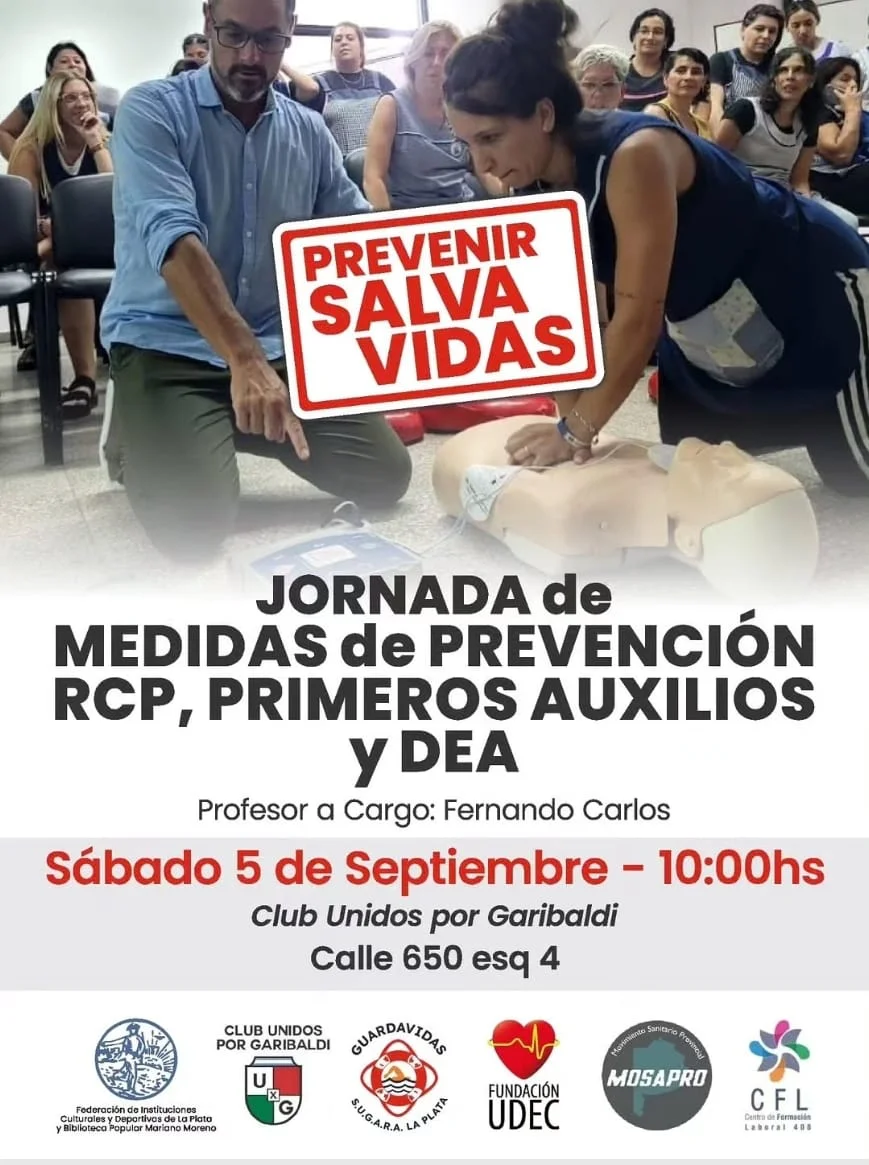 Jornada libre sobre medidas de prevención, RCP y primeros auxilios