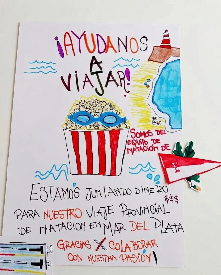 Flyer realizado de manera manual para promocionar la acción