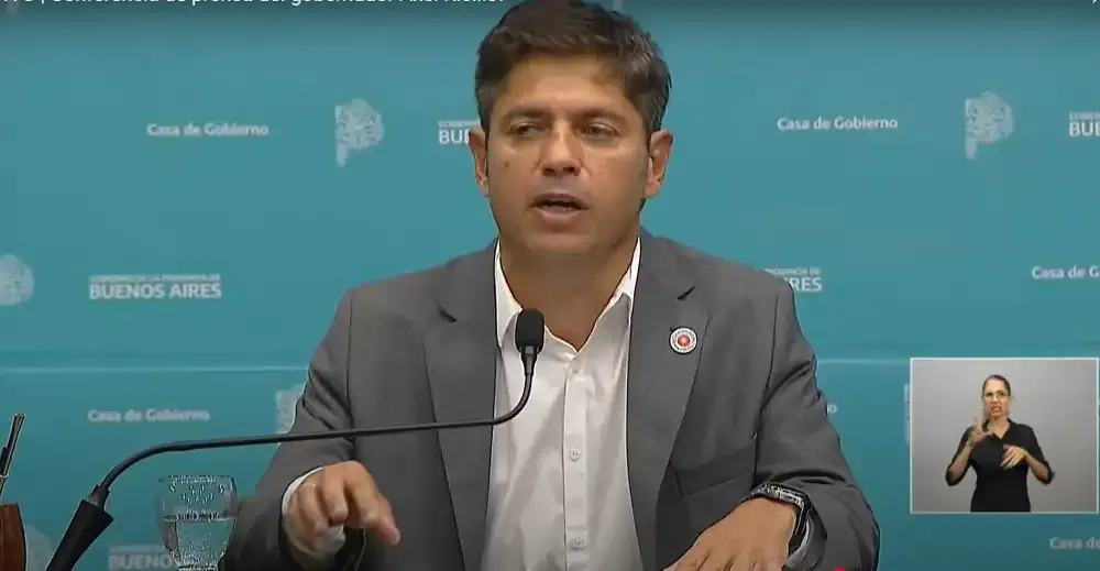 Axel Kicillof en conferencia de prensa