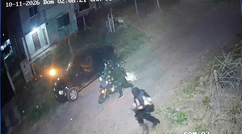 Cámara de seguridad captó a los delincuentes