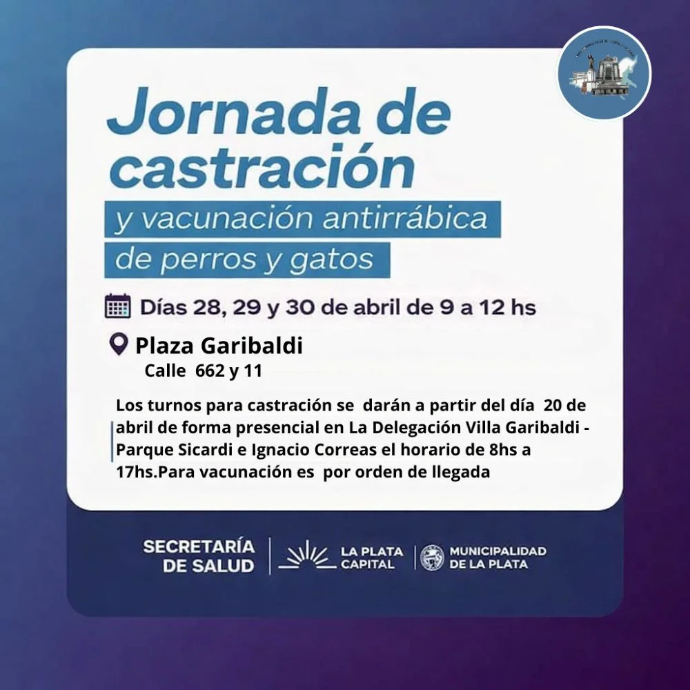 Anuncio oficial de la jornada de castraciones en Villa Garibaldi