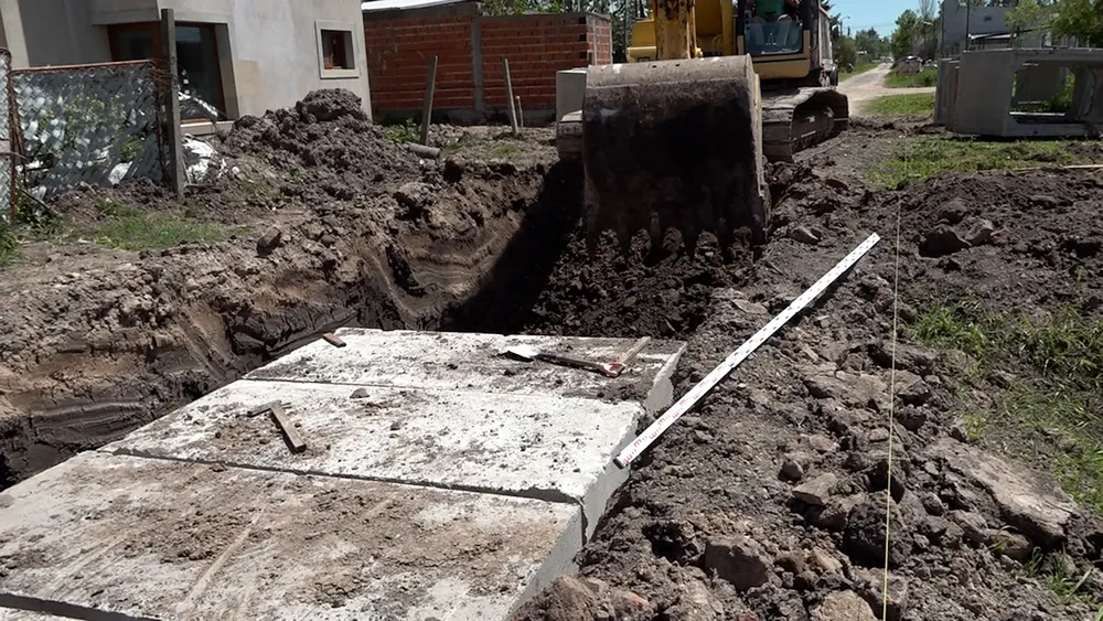 Obra hidráulica en calle 18