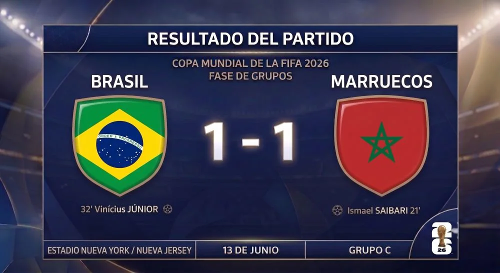 Brasil 1 - Marruecos 1
