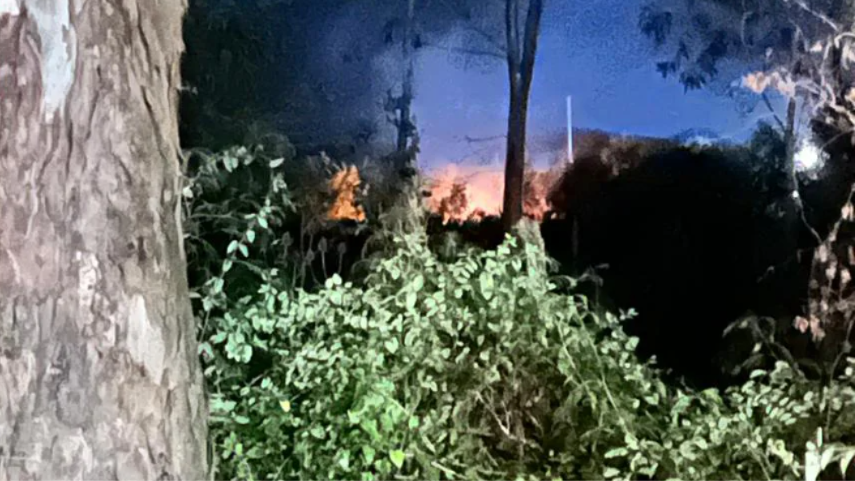 Incendio de pastizales en Villa Garibaldi 