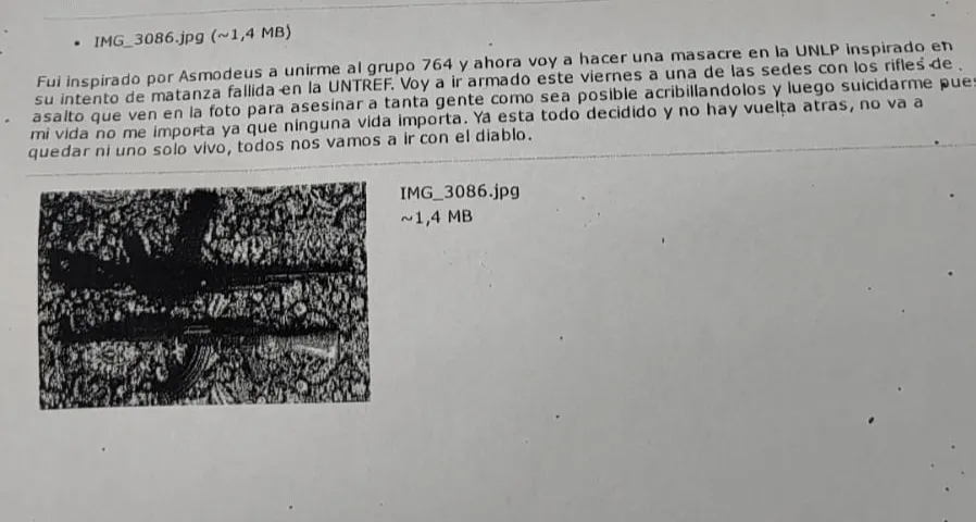 El mail que amenaza a las facultades platenses