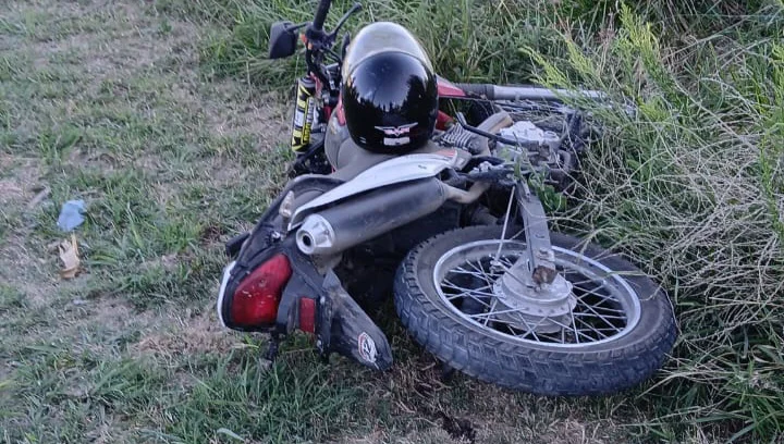Así quedó la motocicleta