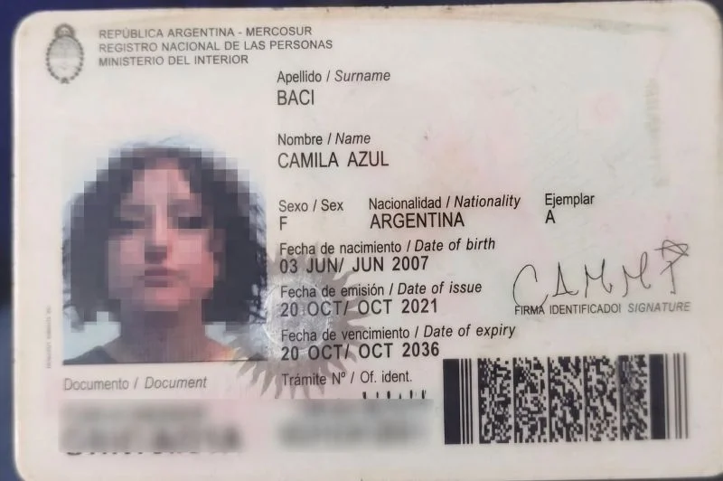 Dni perdido en la Línea 307 D