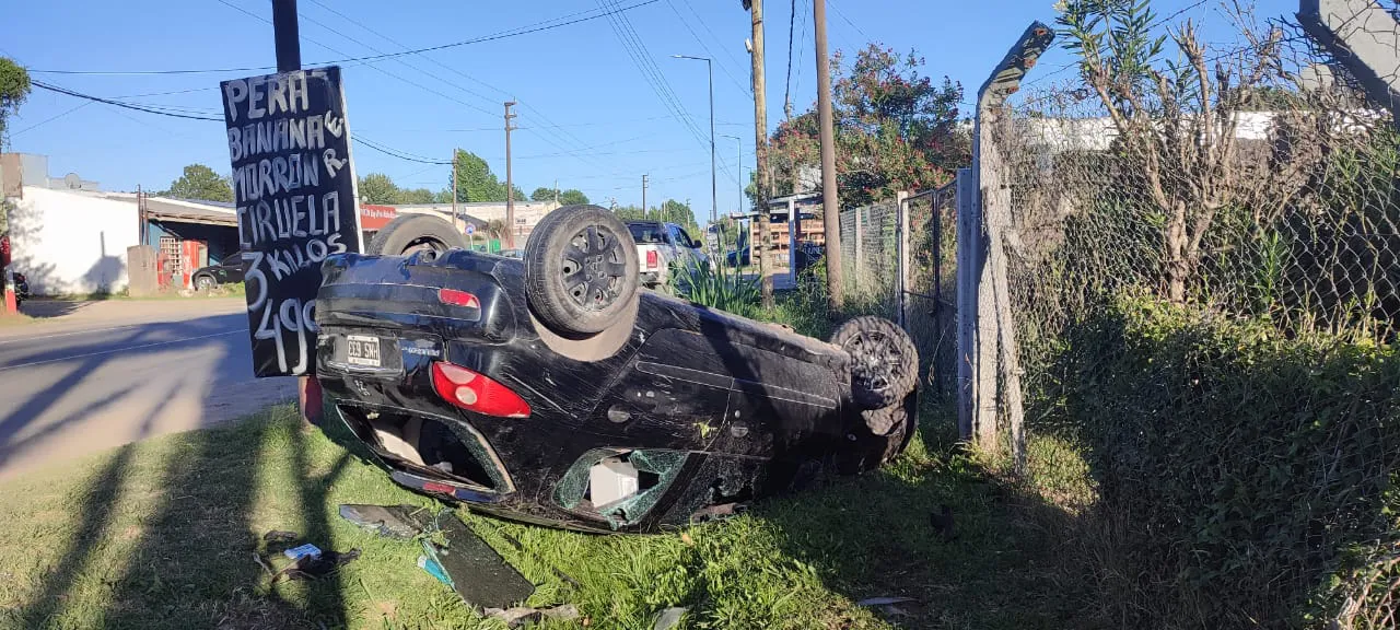 Así quedó el vehículo accidentado