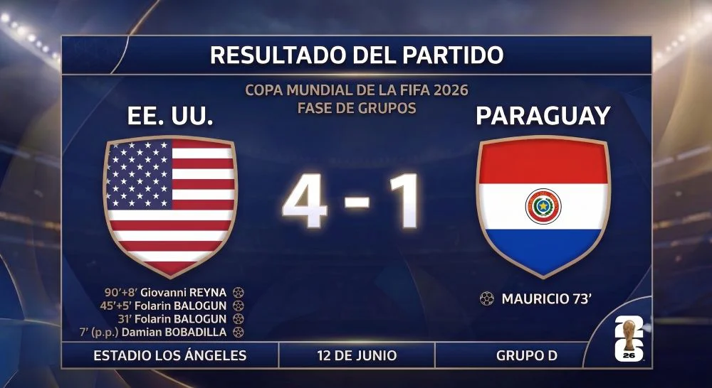 EEUU 4 - Paraguay 1
