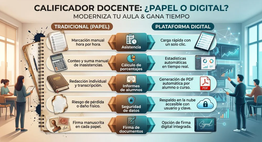 Comparativos de calificadores docentes