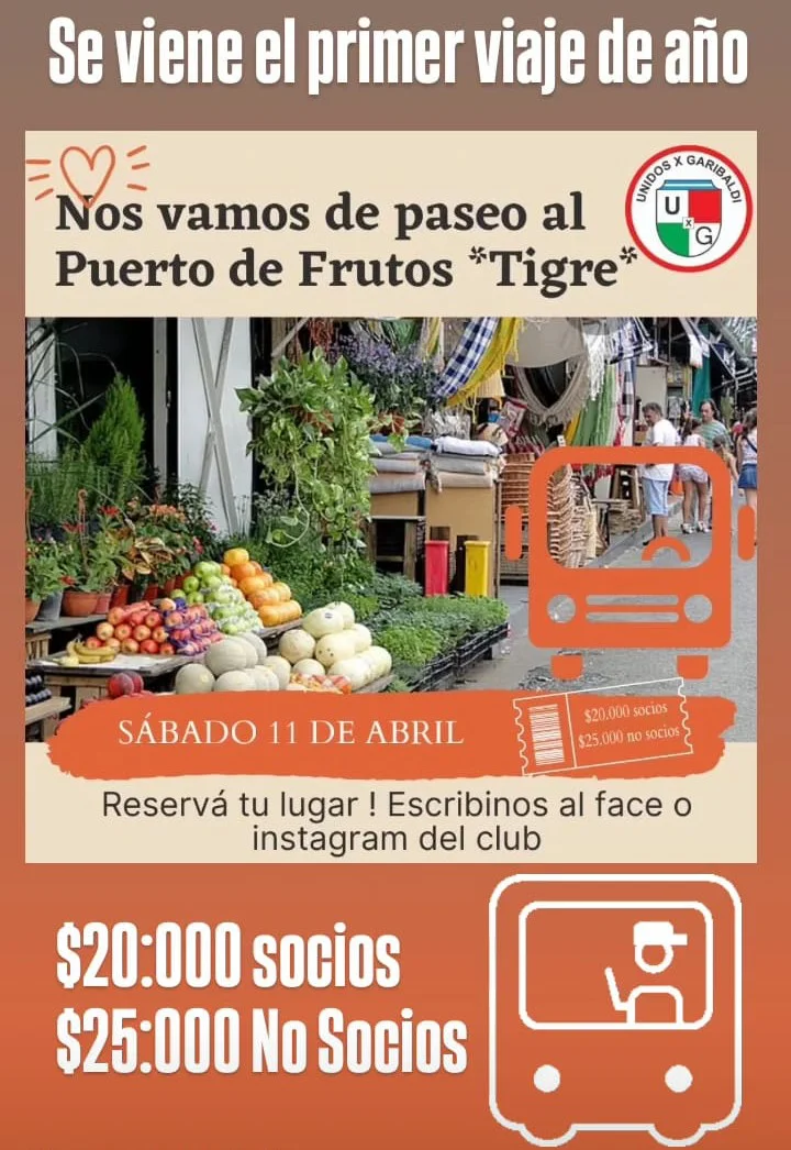 Unidos por Garibaldi viaja al Tigre