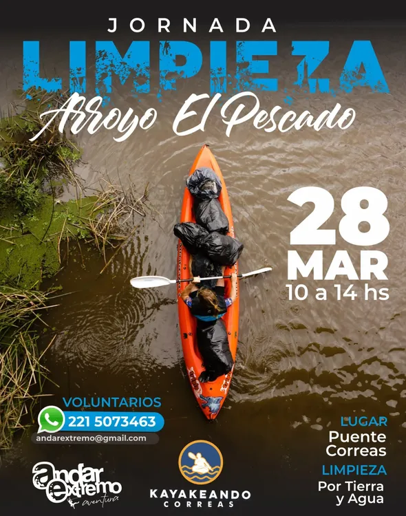 Jornada en limpieza en el arroyo El Pescado